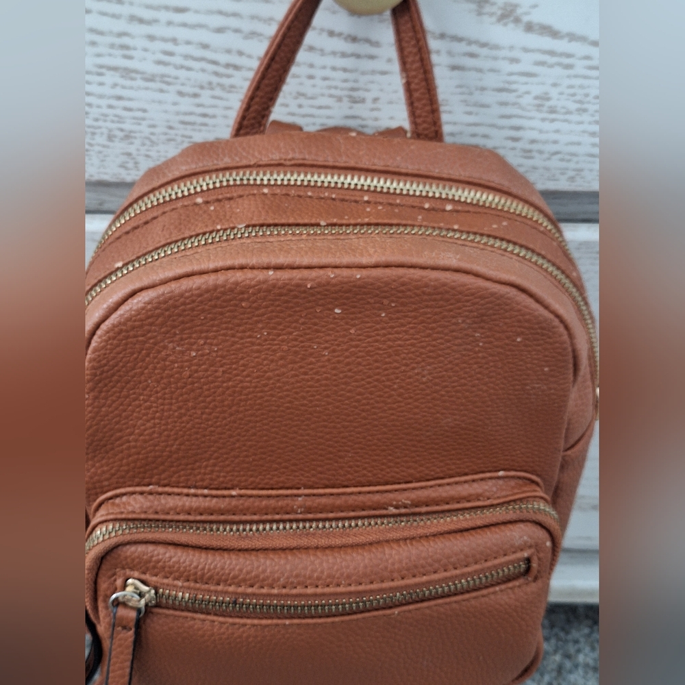 Brown Leather Backpack - Picture 2 of 7